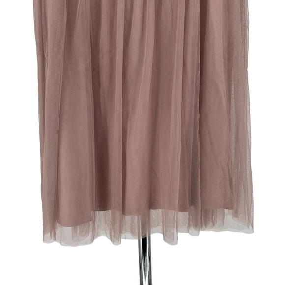 Garnet Hill Tan Blush Tulle Ballerina Midi Skirt size XL - Picture 5 of 10